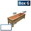 BOX G, 46" X 16" X 16" CEDAR PLANTER,  LOCAL PICKUP ONLY IN SUMMERVILLE, SC