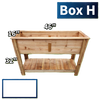 BOX H, CEDAR RAISED PLANTER WITH SHELF,  LOCAL PICKUP ONLY IN SUMMERVILLE, SC