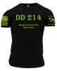 DD 214, FRONT PRINT, GREEN INK