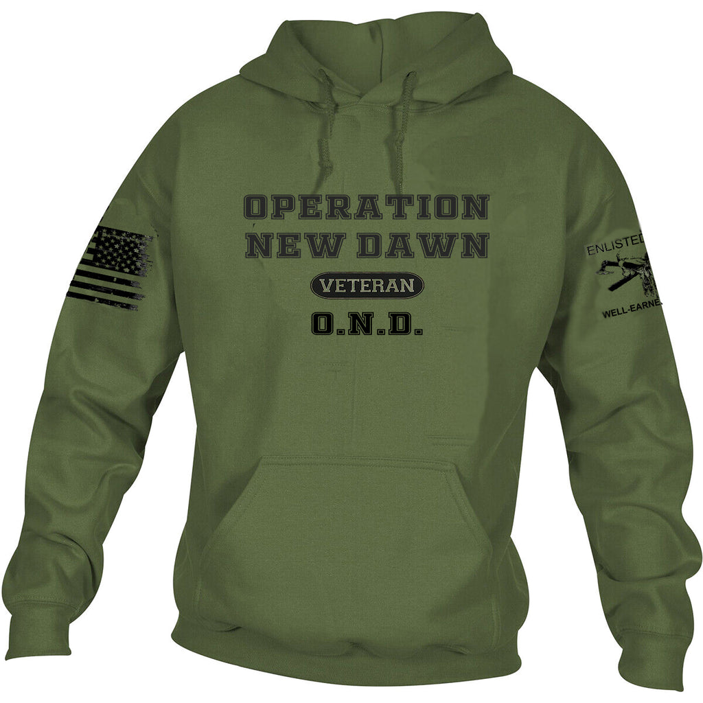 O.N.D.  OPERATION NEW DAWN VETERAN graphic Hoodie