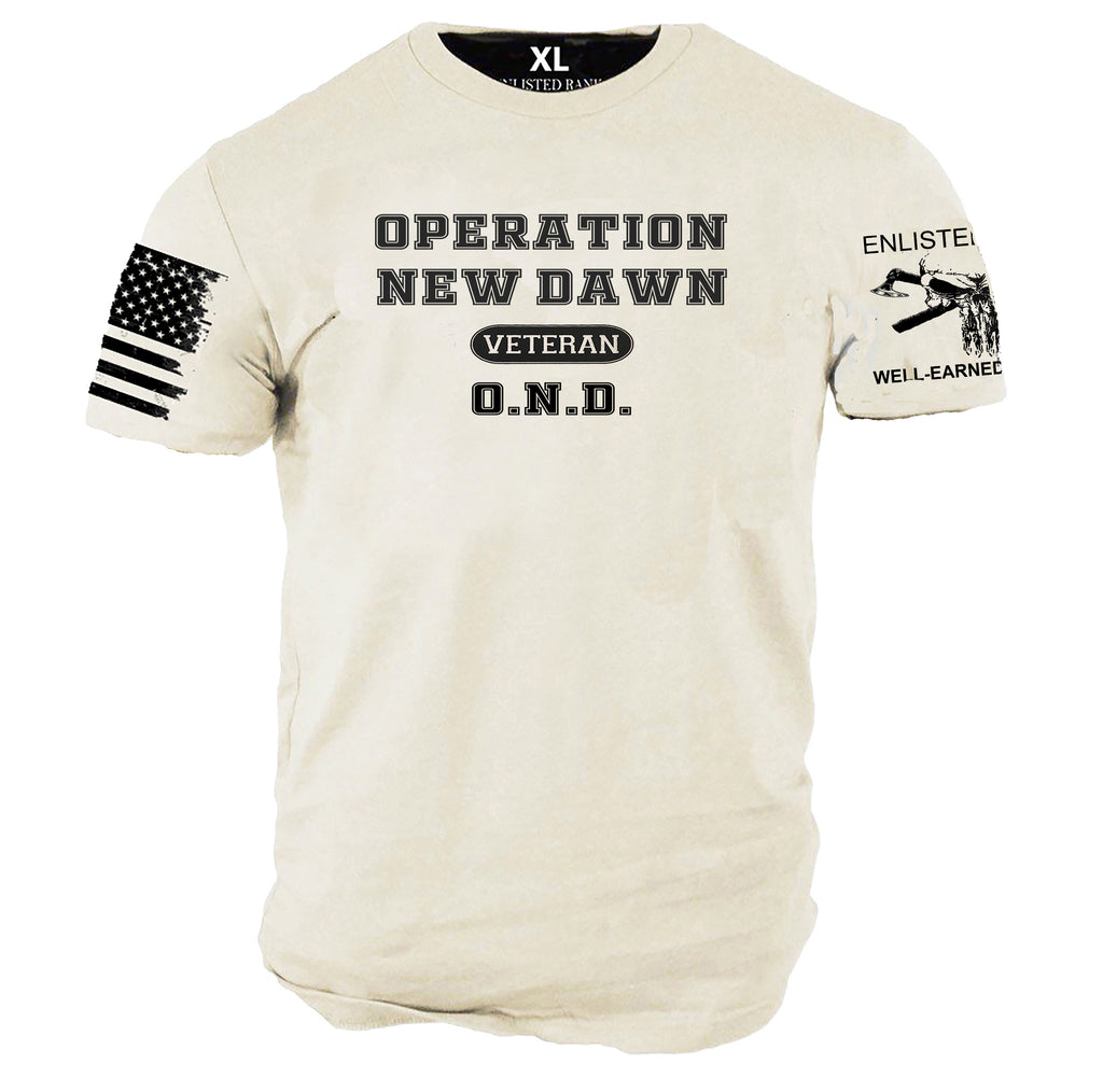 O.N.D.  OPERATION NEW DAWN VETERAN graphic t-shirt