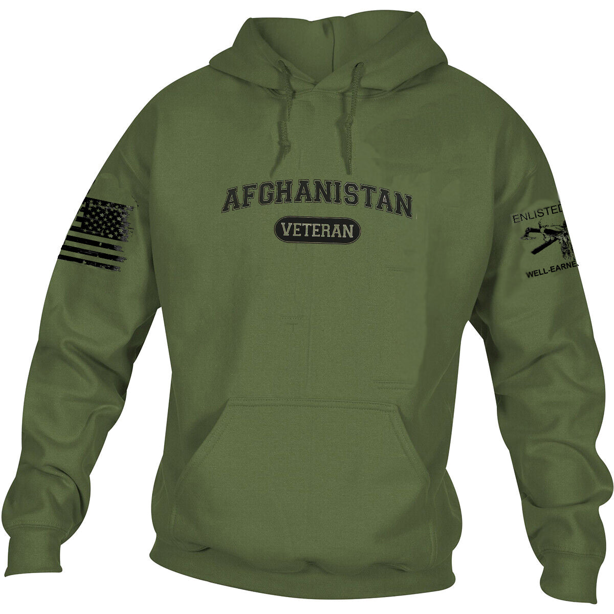 AFGHANISTAN, Hoodie, Military Green