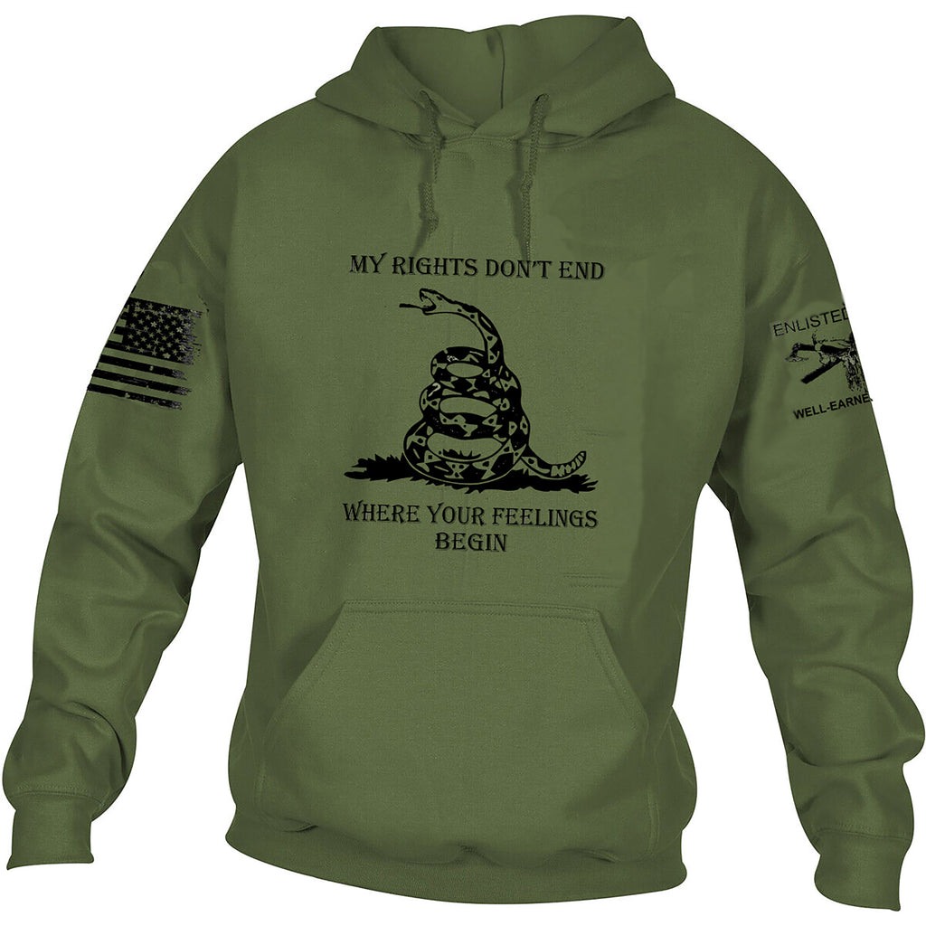 MY RIGHTS, Hoodie, Military Green
