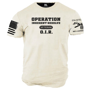 O.I.R.  OPERATION INHERENT RESOLVE VETERAN graphic t-shirt