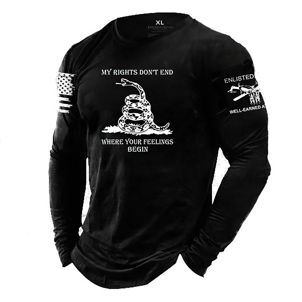 MY RIGHTS, Long Sleeve T-Shirt, White Ink