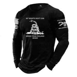 MY RIGHTS, Long Sleeve T-Shirt, White Ink