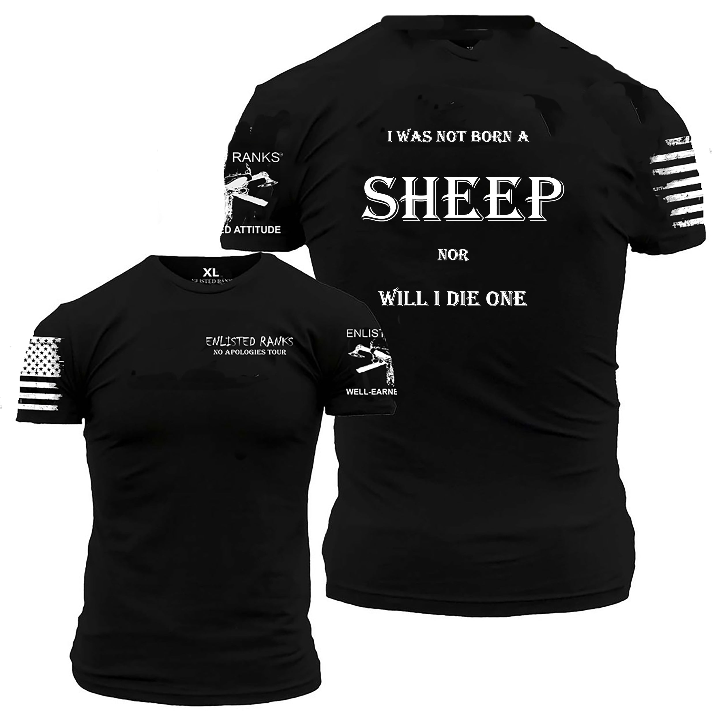 SHEEP, Enlisted Ranks graphic -shirt, Back Print
