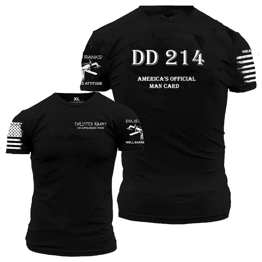 DD 214, Back Print, Black