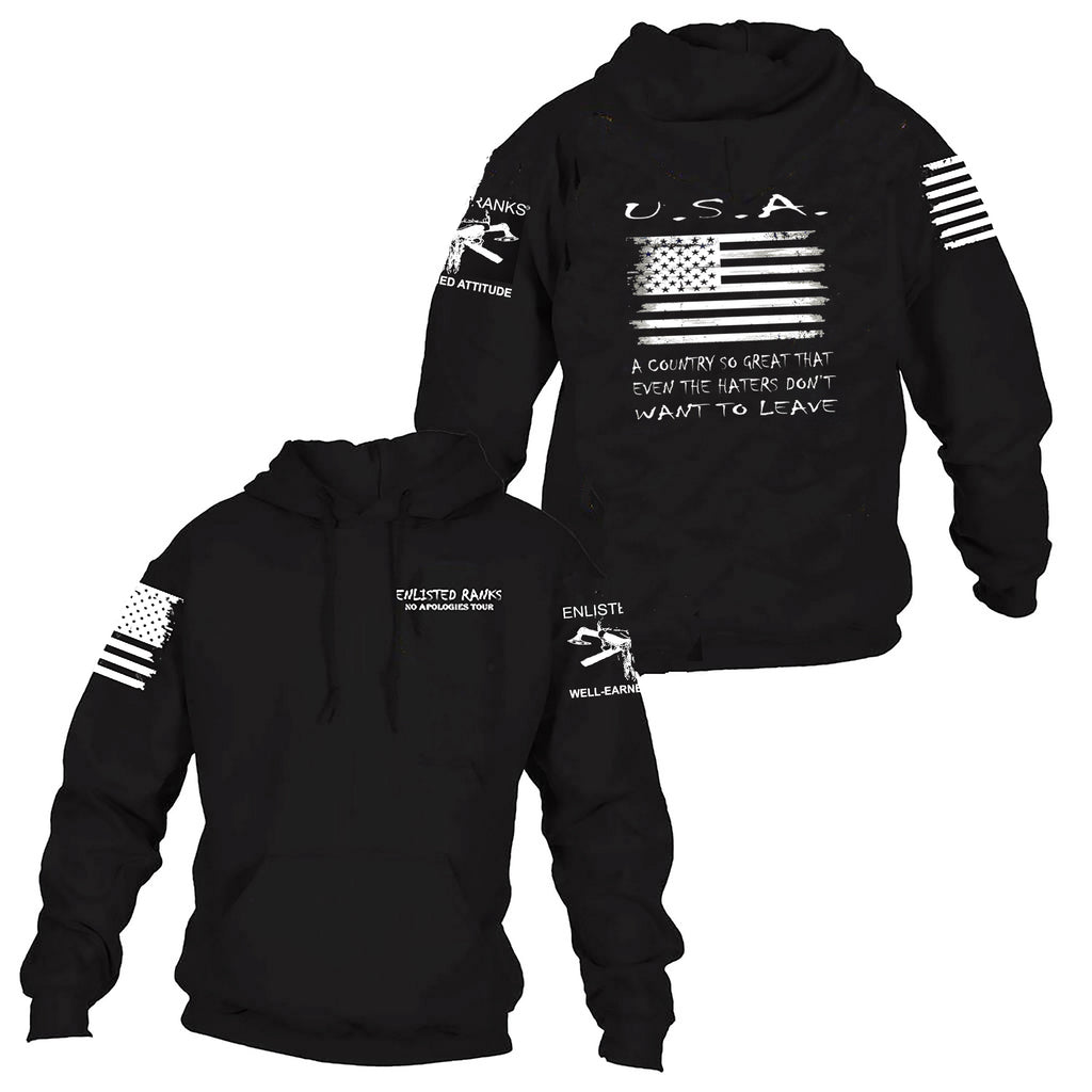 HATERS, Enlisted Ranks graphic Hoodie, Back Print